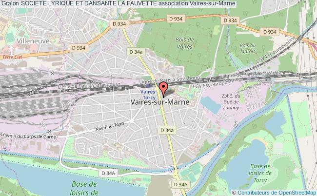plan association Societe Lyrique Et Dansante La Fauvette Vaires-sur-Marne