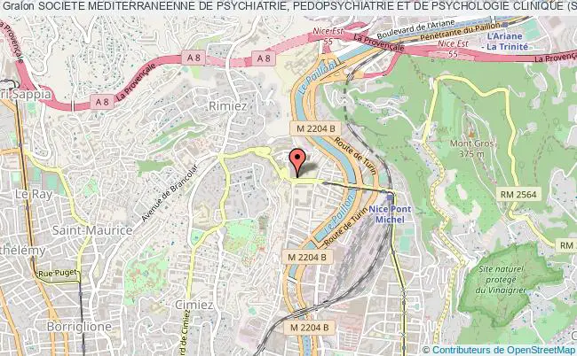 plan association Societe Mediterraneenne De Psychiatrie, Pedopsychiatrie Et De Psychologie Clinique (sm3p) Nice cedex 1