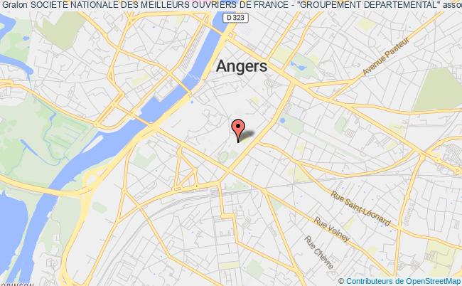plan association Societe Nationale Des Meilleurs Ouvriers De France - "groupement Departemental" Angers