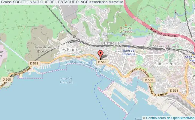 plan association SociÉtÉ Nautique De L'estaque Plage Marseille