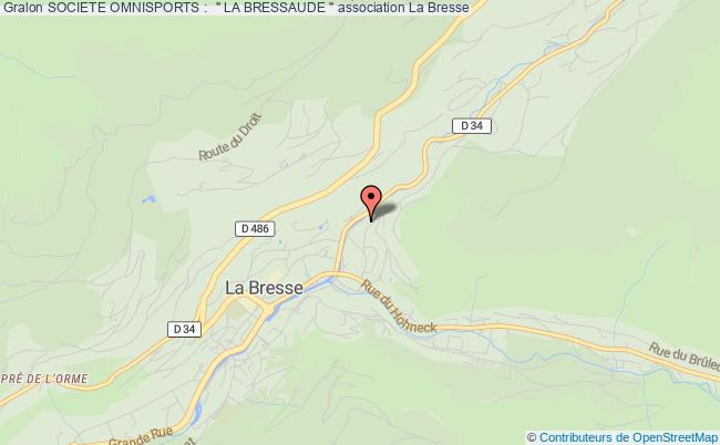 plan association Societe Omnisports :  " La Bressaude " La Bresse