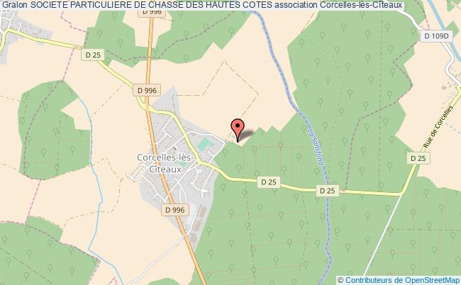 plan association Societe Particuliere De Chasse Des Hautes Cotes Corcelles-lès-Cîteaux