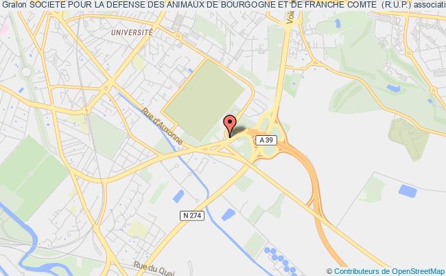 plan association Societe Pour La Defense Des Animaux De Bourgogne Et De Franche Comte  (r.u.p.) Dijon cedex