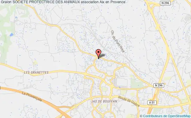 plan association Societe Protectrice Des Animaux Aix-en-Provence
