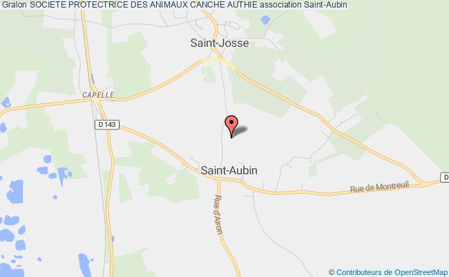 plan association Societe Protectrice Des Animaux Canche Authie Saint-Aubin