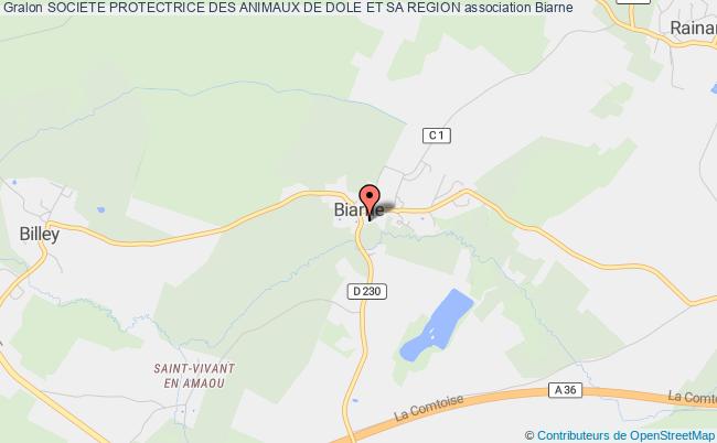 plan association Societe Protectrice Des Animaux De Dole Et Sa Region Biarne