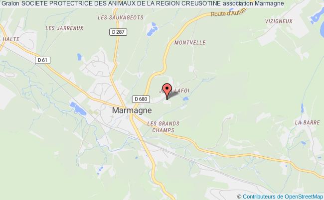 plan association Societe Protectrice Des Animaux De La Region Creusotine Marmagne