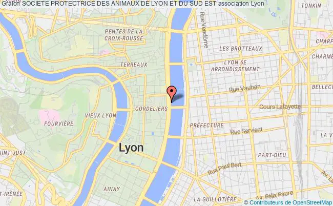plan association Societe Protectrice Des Animaux De Lyon Et Du Sud Est Lyon