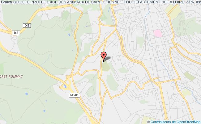 plan association Societe Protectrice Des Animaux De Saint Etienne Et Du Departement De La Loire -spa. Saint-Étienne