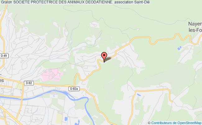 plan association Societe Protectrice Des Animaux Deodatienne. Saint-Dié-des-Vosges
