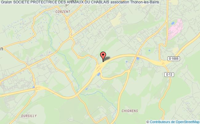 plan association Societe Protectrice Des Animaux Du Chablais Thonon-les-Bains