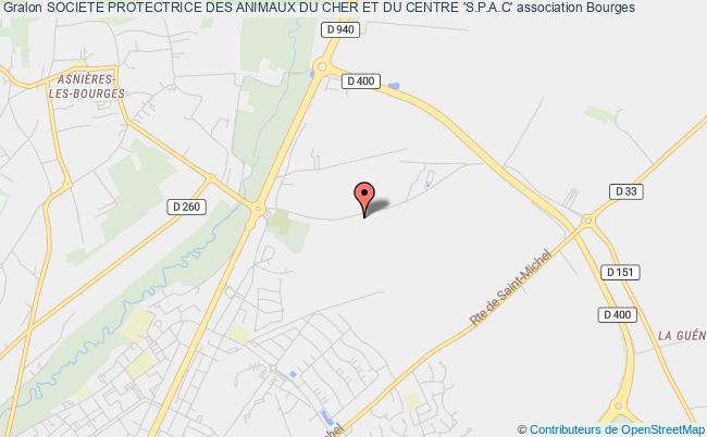 plan association Societe Protectrice Des Animaux Du Cher Et Du Centre 's.p.a.c' Bourges
