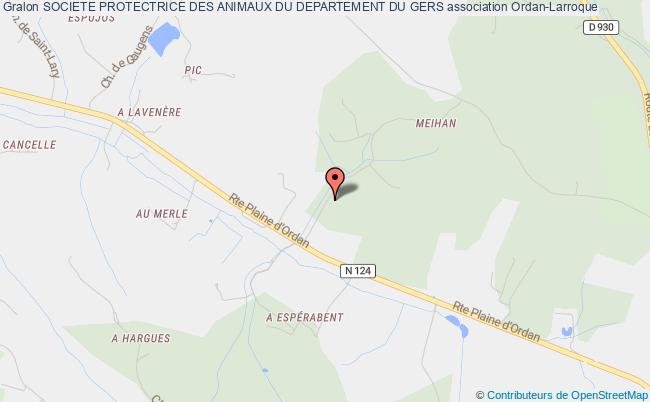 plan association Societe Protectrice Des Animaux Du Departement Du Gers Ordan-Larroque