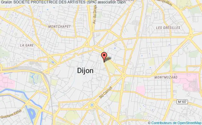 plan association SociÉtÉ Protectrice Des Artistes (spa) Dijon