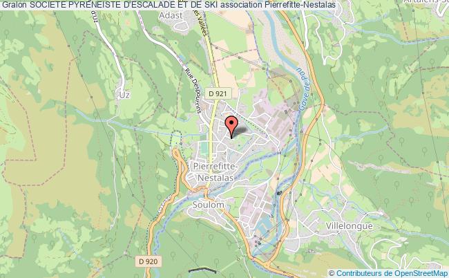 plan association Societe Pyreneiste D'escalade Et De Ski Pierrefitte-Nestalas