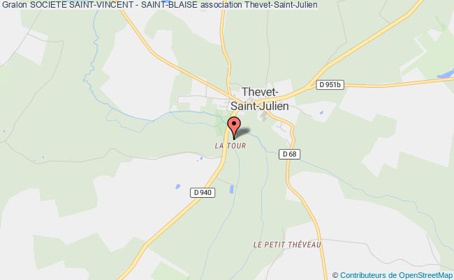 plan association Societe Saint-vincent - Saint-blaise Thevet-Saint-Julien