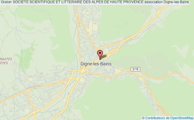plan association Societe Scientifique Et Litteraire Des Alpes De Haute Provence 