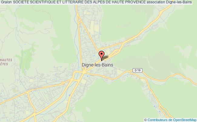 plan association Societe Scientifique Et Litteraire Des Alpes De Haute Provence Digne-les-Bains