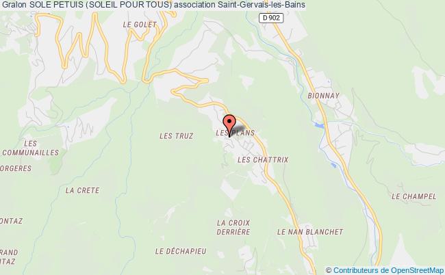 plan association Sole Petuis (soleil Pour Tous) Saint-Gervais-les-Bains