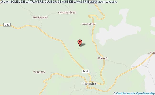 SOLEIL DE LA TRUYERE CLUB DU 3E AGE DE LAVASTRIE