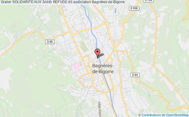 plan association Solidarite Aux Sans Refuge 65 Bagnères-de-Bigorre