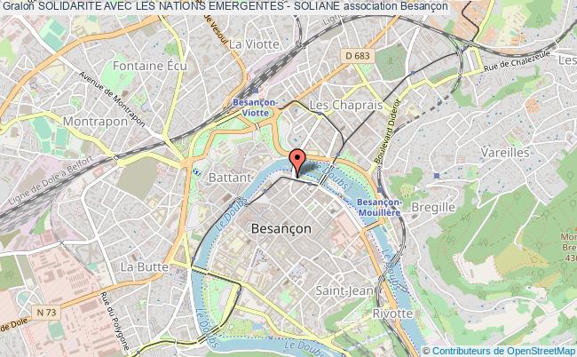 plan association Solidarite Avec Les Nations Emergentes - Soliane Besançon cedex 9