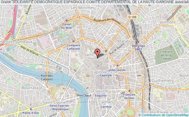 plan association Solidarite Democratique Espagnole-comite Departemental De La Haute-garonne Toulouse