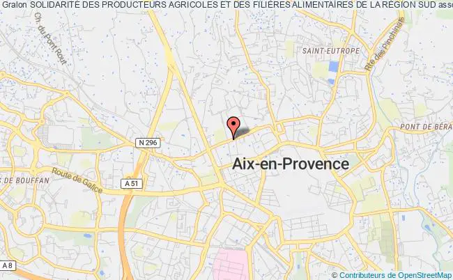 plan association SolidaritÉ Des Producteurs Agricoles Et Des FiliÈres Alimentaires De La RÉgion Sud Aix-en-Provence