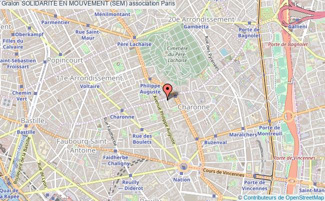 plan association Solidarite En Mouvement (sem) Paris