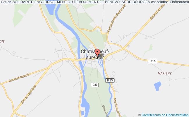 plan association SolidaritÉ Encouragement Du DÉvouement Et BÉnÉvolat De Bourges Châteauneuf-sur-Cher