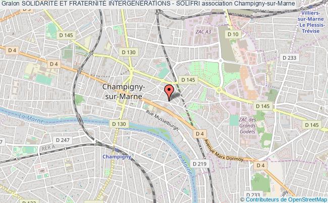 plan association SolidaritÉ Et FraternitÉ IntergÉnÉrations - Solifri Champigny-sur-Marne