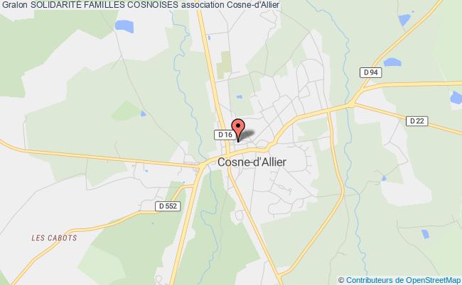 plan association SolidaritÉ Familles Cosnoises Cosne-d'Allier