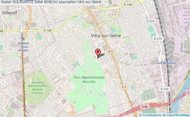 plan association Solidarite Sami Bineou Vitry-sur-Seine