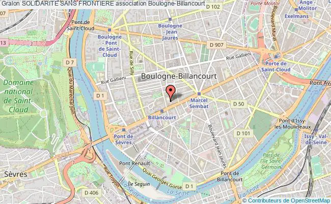 plan association Solidarite Sans Frontiere Boulogne-Billancourt