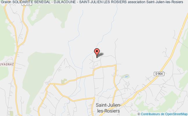 plan association Solidarite Senegal - Djilacoune - Saint-julien Les Rosiers Saint-Julien-les-Rosiers