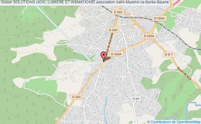 plan association Solutions (son, Lumiere Et Animations) Saint-Maximin-la-Sainte-Baume