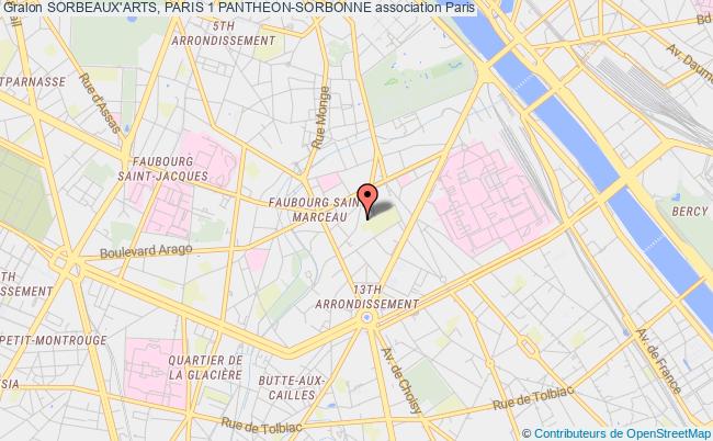 plan association Sorbeaux'arts, Paris 1 Pantheon-sorbonne Paris
