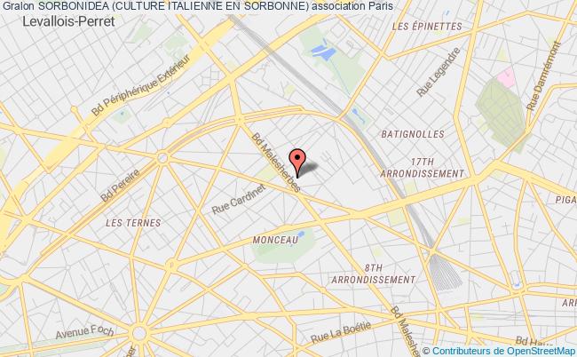 plan association Sorbonidea (culture Italienne En Sorbonne) Paris