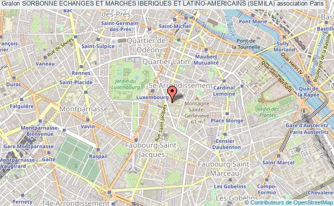 plan association Sorbonne Echanges Et MarchÉs Iberiques Et Latino-americains (semila) Paris