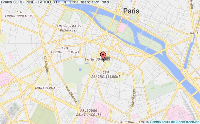 plan association Sorbonne - Paroles De Defense Paris