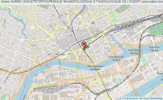 plan association Sorro (societe Orthopedique Rhumatologique Et Radiologique De L'ouest) Nantes cédex