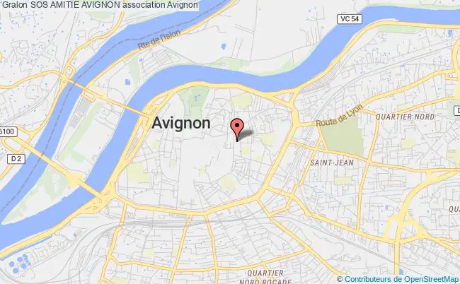 plan association Sos Amitie Avignon Avignon