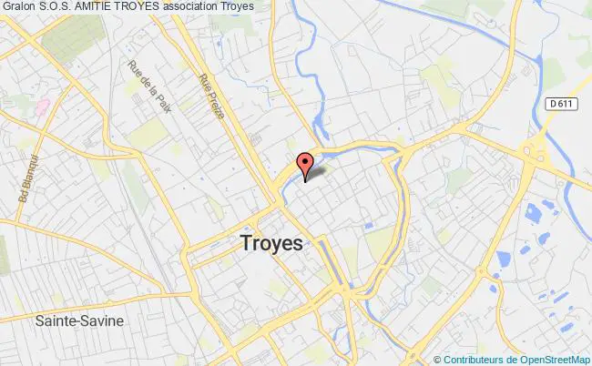 plan association S.o.s. Amitie Troyes Troyes