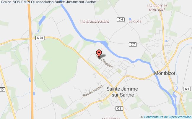 plan association Sos Emploi Sainte-Jamme-sur-Sarthe