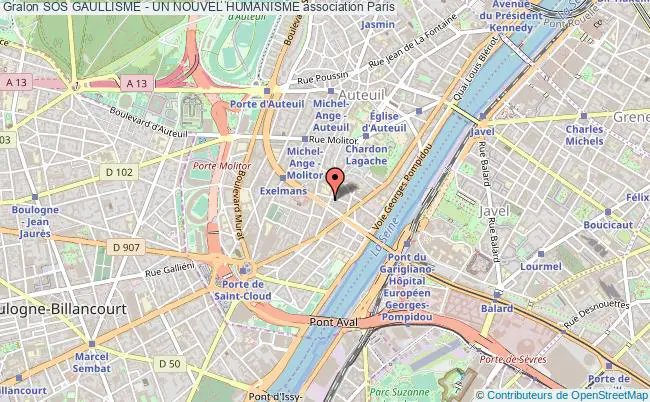 plan association Sos Gaullisme - Un Nouvel Humanisme Paris