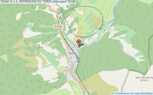 plan association S.o.s. Patrimoine De Tende 