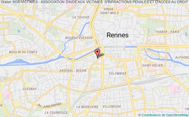 plan association Sos-victimes - Association D'aide Aux Victimes  D'infractions Penales Et D'acces Au Droit Rennes