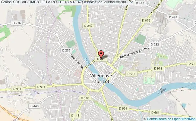 plan association Sos Victimes De La Route (s.v.r. 47) Villeneuve-sur-Lot