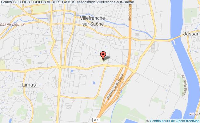 plan association Sou Des Ecoles Albert Camus Villefranche-sur-Saône