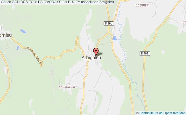 plan association Sou Des Ecoles D'arboys En Bugey Arbignieu